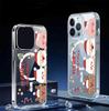 Transparent Magnetic Christmas Hat Case for iPhone 15/16/17 Pro Max - Full Coverage