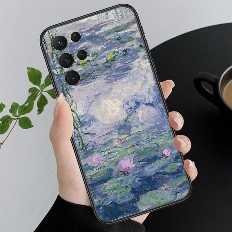 Claude Monet Garden Lotus Phone Case For Samsung Galaxy A52S A04S A21S A33 A23 A13 A14 A32 A52 A53 A54 A51 A71 M51