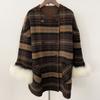OFTBUY New Winter Women Coat Real Natural Fox Fur Cuff Turn-down Double-faced Woolen Blends Jacket Thick Warm Casual Overwear
