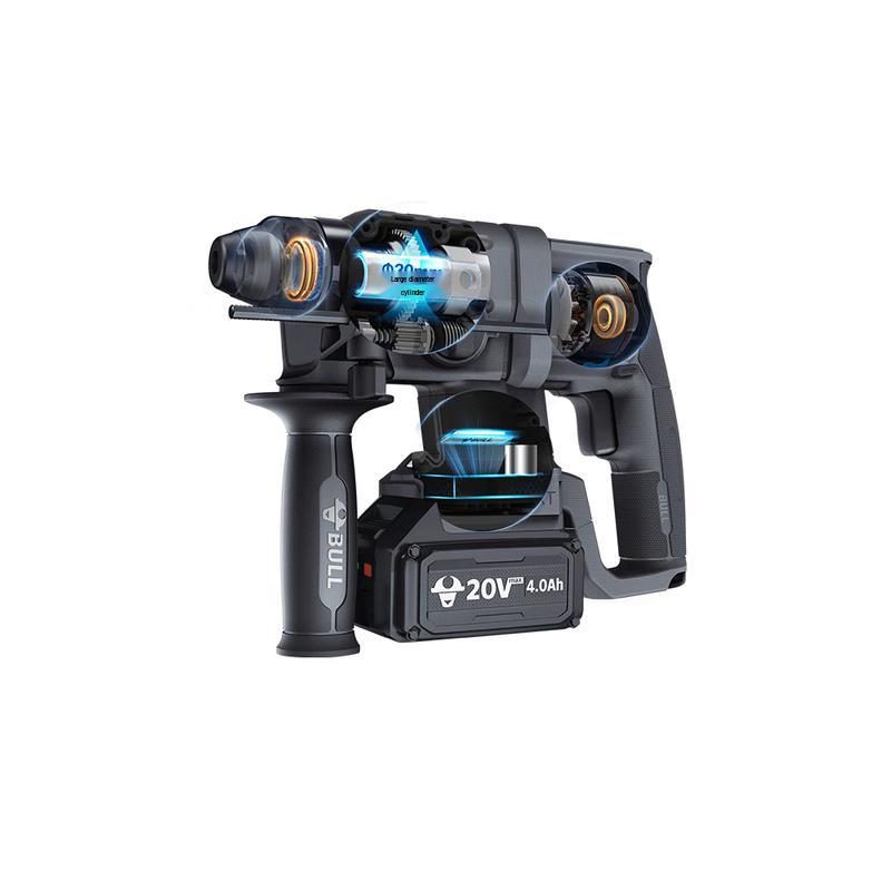 BULL GDC20-22 20V Cordless Brushless Rotary Hammer Drill Kit