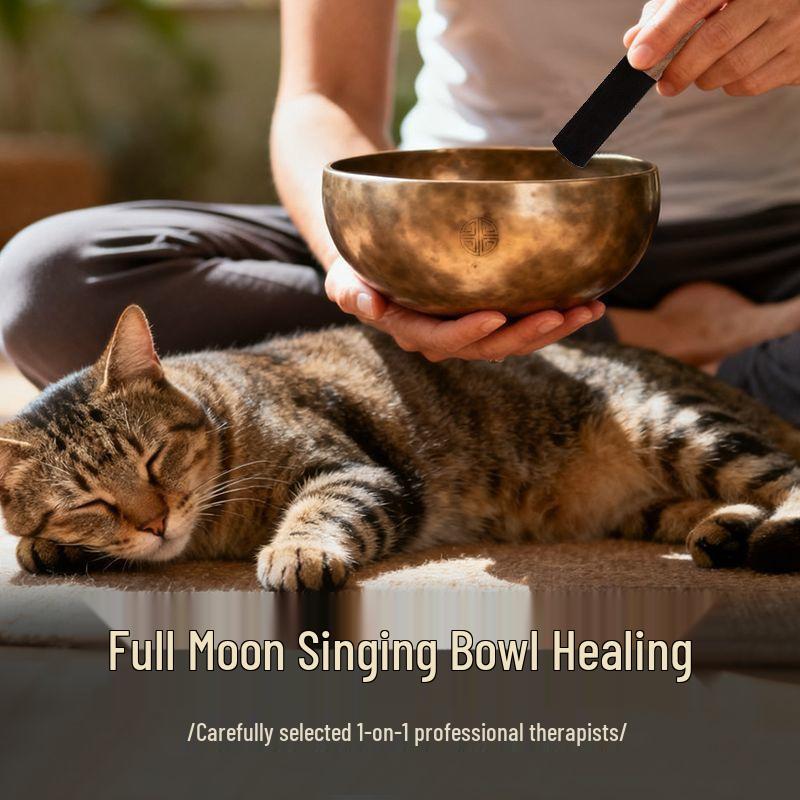 Full Moon Handmade Nepal Singing Bowl - Thickened Copper for Meditation and Yoga