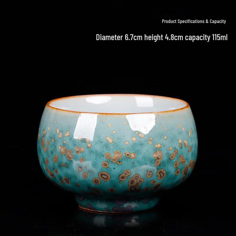 Jun Kiln Golden Speckled Ceramic Master Teacup