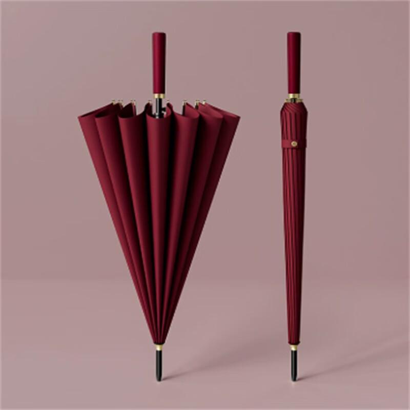 Heavy-Duty 16-Rib Windproof Long Umbrella