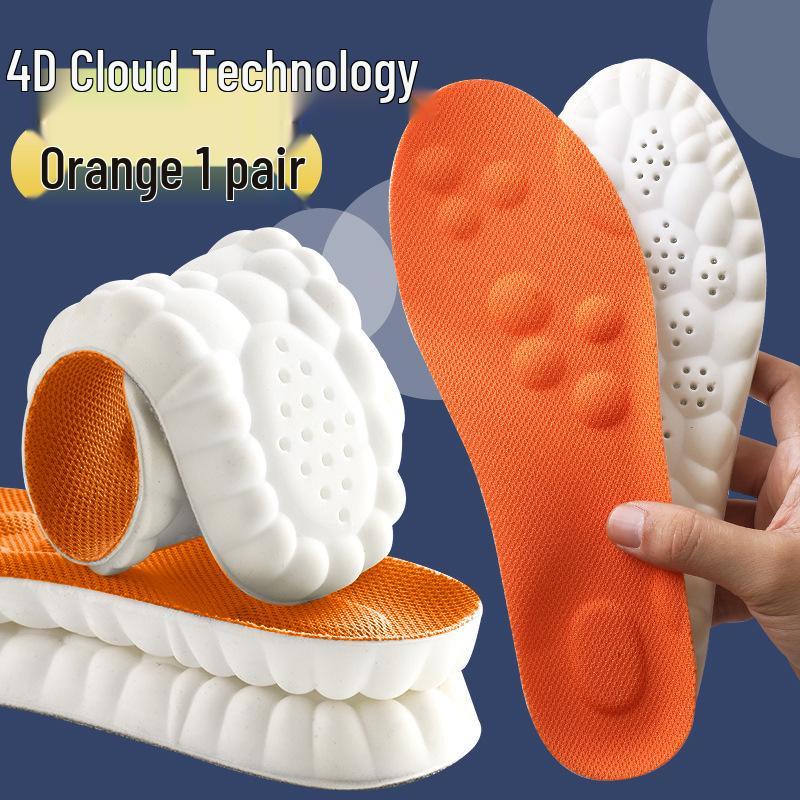 High Elasticity 4D Insole: Soft, Shock-Absorbing Arch Support for Long-Standing Comfort with Odor and Sweat Prevention. Suitable for All Seasons.
