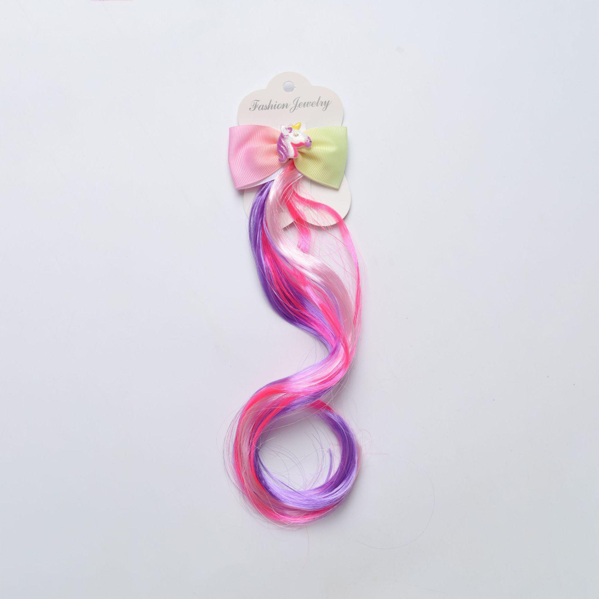 

Заколка-бантик в виде единорога - милый детский аксессуар для волос Hair Clip