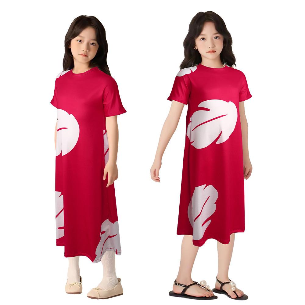 Lilo Stitch Kids Cosplay Costume For Stage Performance In Soft Milk Silk Fabric