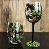 Handmade Painted Glass Wine Glasses Four Seasons Tree Goblet Gift for Friend
