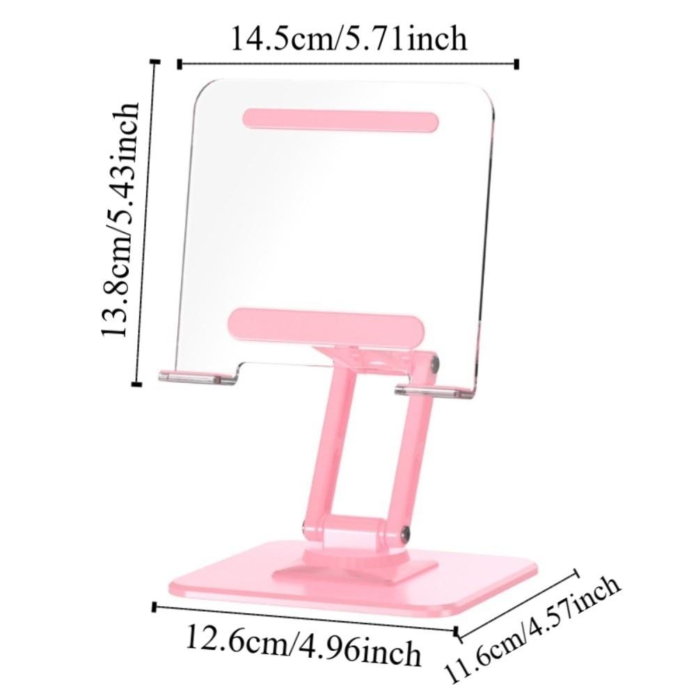 Metal Frame Tablet Foldable Holder Transparent Tablet Phone Bracket Foldable Tablet Stand  Office