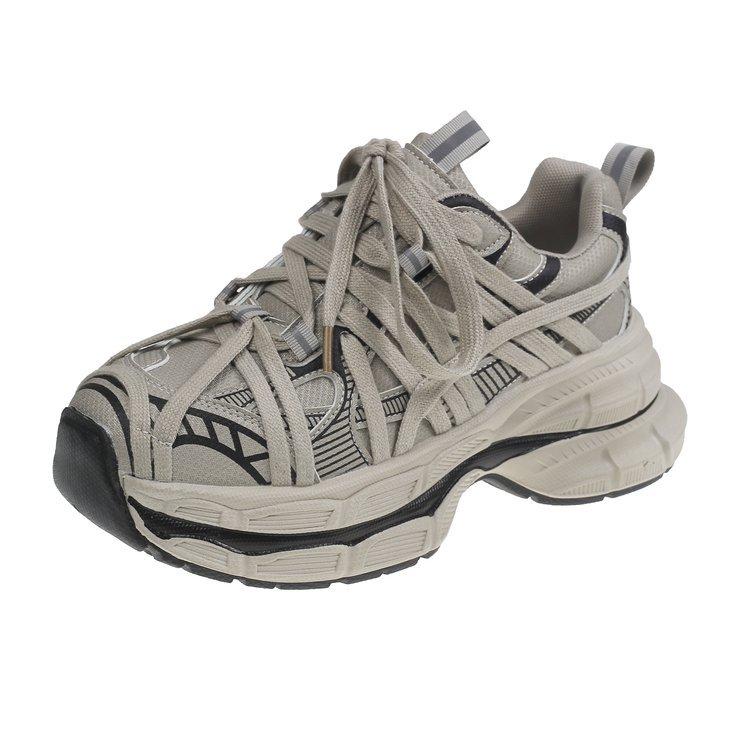 Early autumn shoes women's 2025 new retro versatile casual small platform dad shoes light sports shoes autumn