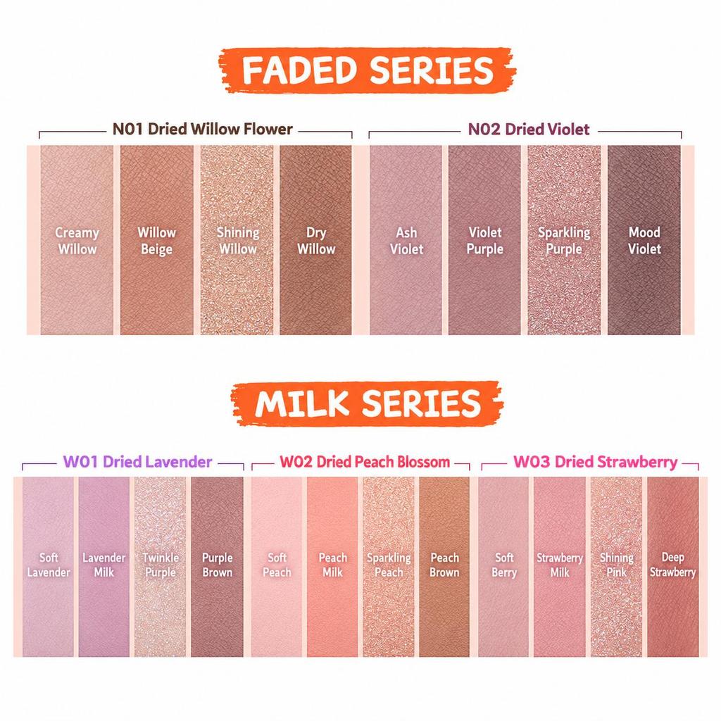 ROM&ND Better Than Eyes 4-Farben Lidschattenpalette – 8 Farbtöne