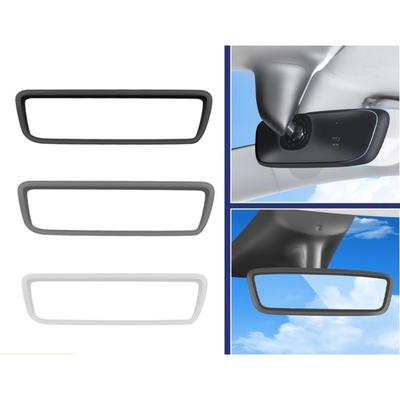 Car Interior Rearview Mirror Protective Cover Suitable for Tesla Model 3/Y Rearview Mirror Silicone Protective Frame Accessories