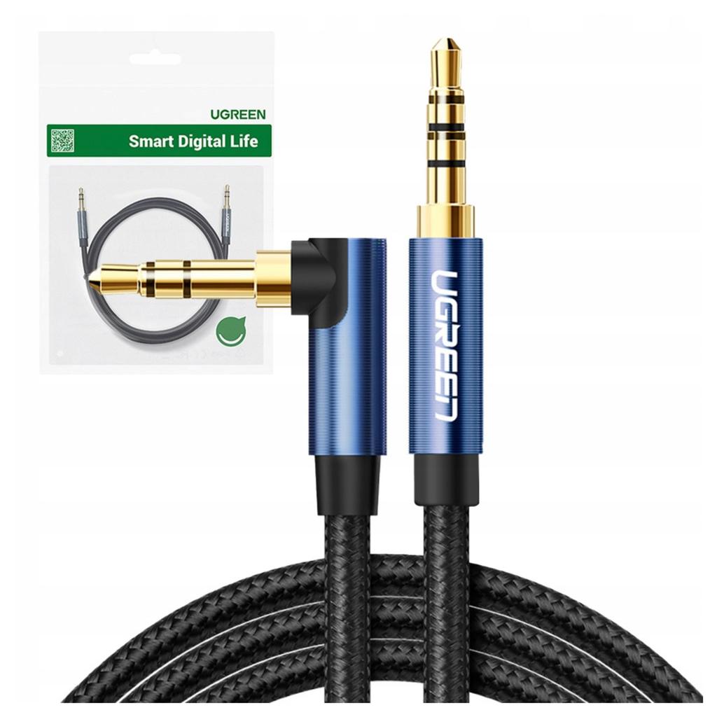 Kabel Kątowy Jack 3,5Mm Ugreen 60180 1.5M  (Czarny)