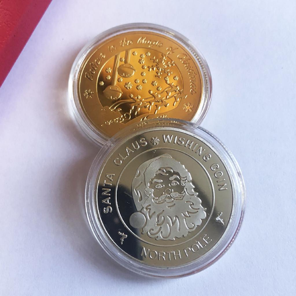 Novel Coin Gift Delicate Commemorative Coin Mini Perfect Gifts Christmas Compact Commemorative Coin