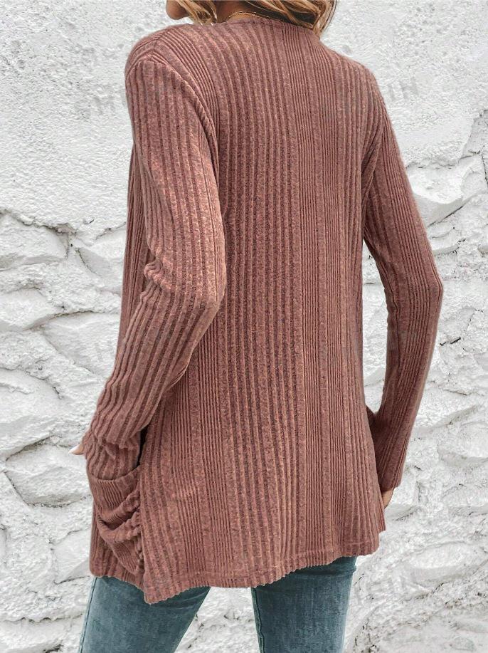 2025 Autumn Fashion Women's Knit Cardigan: Chic Long Sleeve Casual Jacket