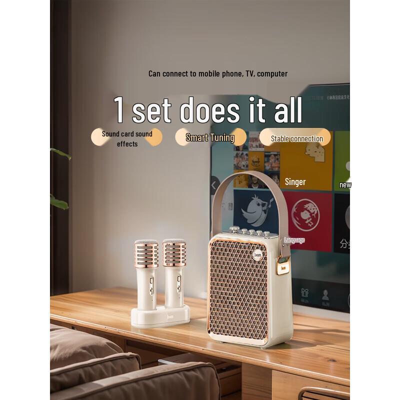 Divoom Portable Bluetooth KTV Speaker with Dual Microphones