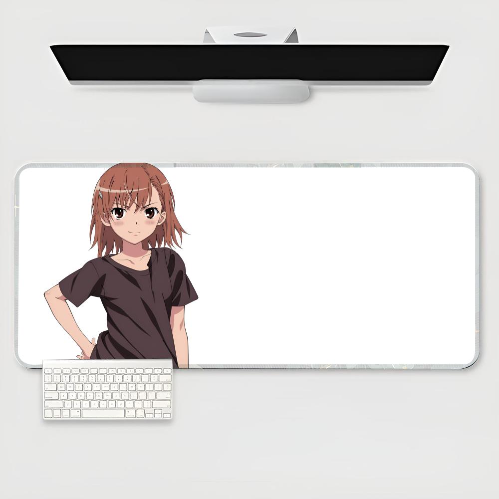 Misaka Mikoto Mouse Pad Large Gamer XXL Keyboard Mat On Mat 900X400MM Carpet Rubber Desk Mat Gaming Mouse pad
