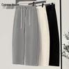 Women's Elastic Waist Drawstring Wide-Leg Fleece Casual Pants