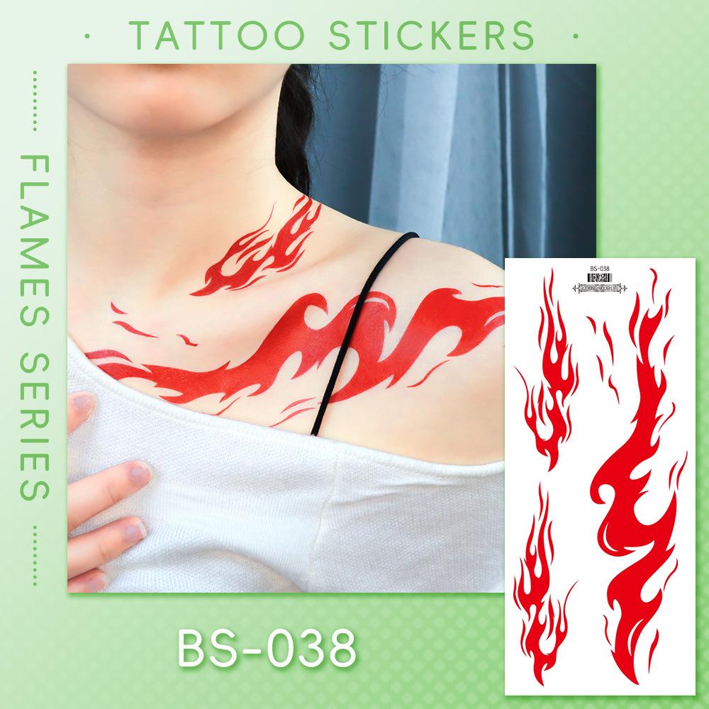 Ricalon Halloween Vein & Lightning Flame Tattoo Stickers, Waterproof & Sweatproof