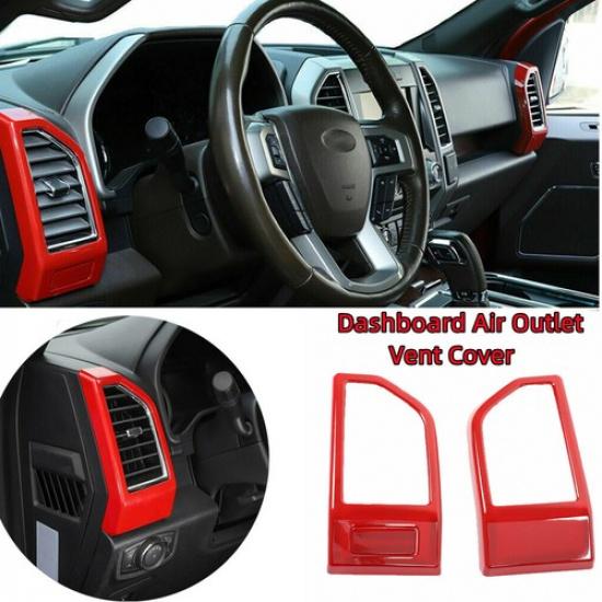 For Ford F150 15- 2PCS Dashboard Air Outlet Vent Cover Frame Trim Interior