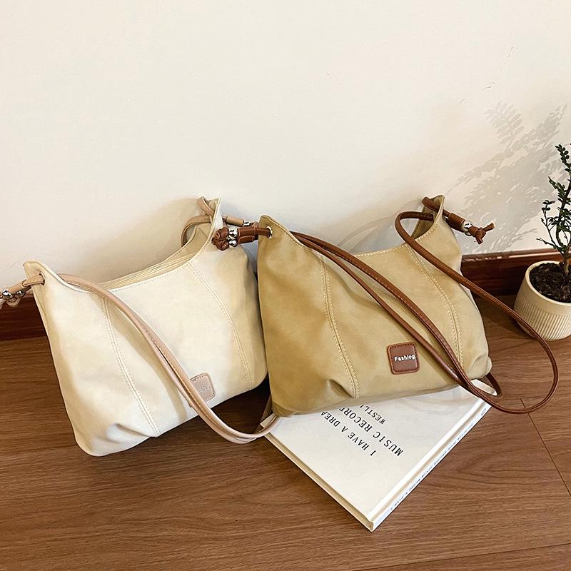 2026 Women's Korean Style Large Capacity Canvas Crossbody Tote Bag
