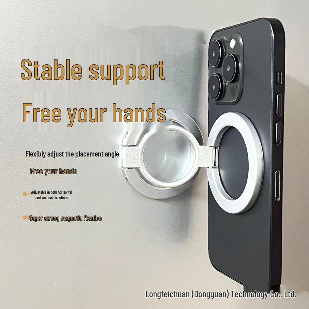 360° Magnetic Double-Sided Phone Holder for Apple & Android - Desktop Selfie & Screen Mirroring