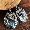 Vintage Style Animal Motif Shell Earrings Women Alloy Studs Boho Chic Ear Jewelry