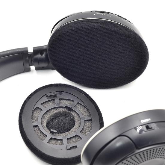 1 Pair High Elasticity Ear Pads Soft Earcaps Headset Earmuffs Protective Cushion with Buckle for Sennheiser RS120/100/110/115/117/119