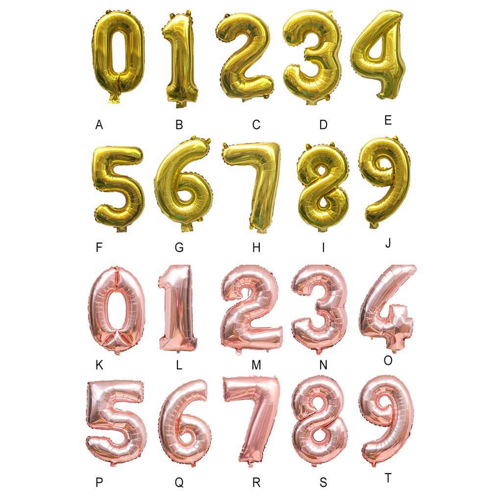 1 stücke Set 16 Zoll Gold Aluminium Folie Mylar Ballon Für Geburtstag Party Helle Luftballons Folie Party Ballon Folie Ballon