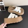 Thick-bottomed heightening cool slippers women's summer wear new fashion casual beach cool slippers