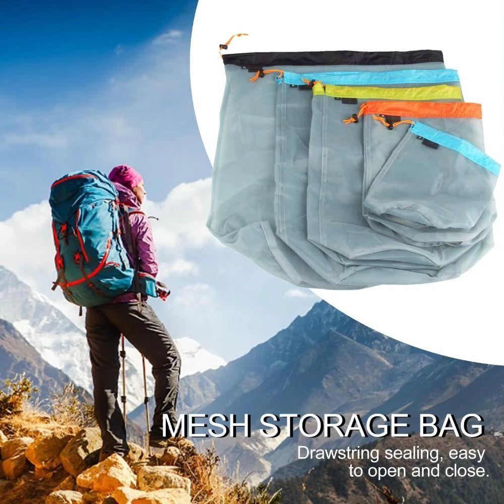 Lightweight Drawstring Storage Bag High Quality Ultralight Mesh Bag Sports Accessories