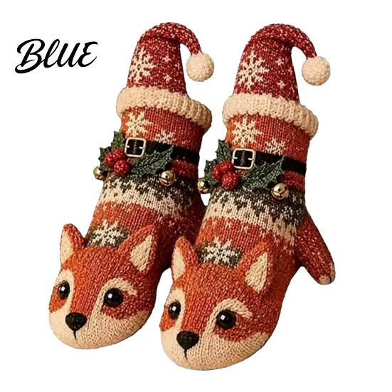 Large Hanging Gift Bags for Christmas 3D Knit Animal Stockings Rudolph Reindeer Highland Cow Fox And Personalized Xmas Holders Family Polar