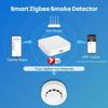 ONENUO Tuya ZigBee Smart Smoke Detector Security Protection Smoke Alarm Fire Protection For Home Security Via Smart Life App