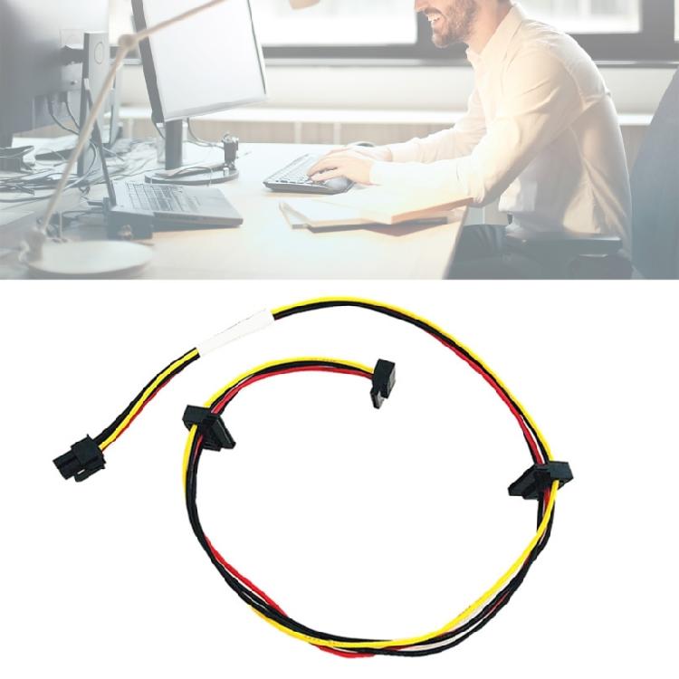 4-Pin auf 3-Port Stromkabel Verlängerungsanschlusskabel Verbessert die interne PC-Verkabelung für Desktops 6000 8000 6300