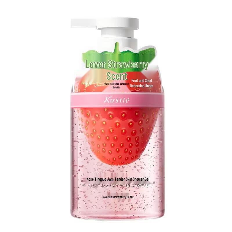 Kustie Long-Lasting Strawberry Jam Scented Shower Gel