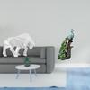 Modern Resin Bull And Peacock Statue Ornament Abstract Animal Figurine Collectible for Entryway