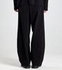 Beoteunseoul Vintage Work Rivet Volume Curved Cotton Pants (Black)