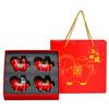 1/4Pcs Cartoon Horse Figurine with Gift Bag Box Bring Good Luck Fortune Chinese Style Pony Statue Home Office Desktop Feng Shui Decoration Ornament