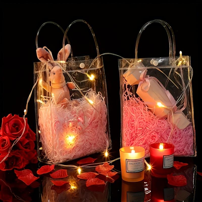 Transparent Plastic Gift Bags with Handles,Reusable Clear PVC Tote Bags for Mother'S Day,Weddings,Parties,Birthday Gift,Shopping