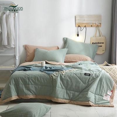 Jinduo Duo Yarn-Dyed Plaid Cotton Summer Quilt