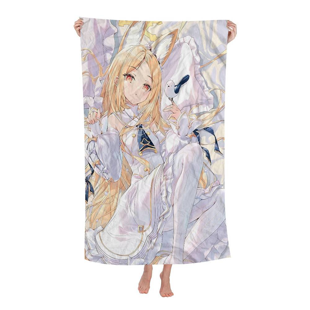 

Girl Game B-Blue A-Archive Microfiber Printed Beach Towel Mountain Climbing Yoga Beach Swimming Running Absorbent Soft Towel W40*H60(CM)