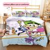 The Fairly OddParents2 Pattern Bedding Quilt Set  Home Decoration  Gift (1 * Duvet Cover + 2 * Pillowcase  Without Core)