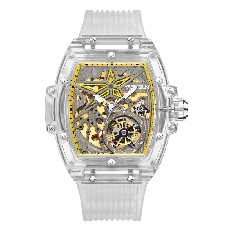 Men s Large Dial Automatic Luminous Waterproof Skeleton Mechanical Watch