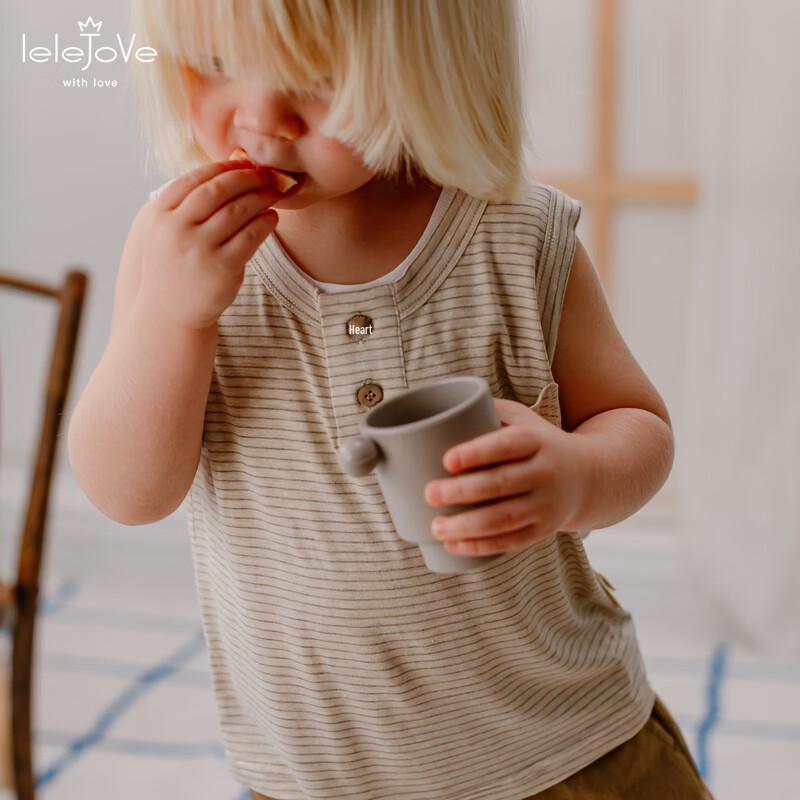 LELE JOVE Unisex Striped Sleeveless Vest 80