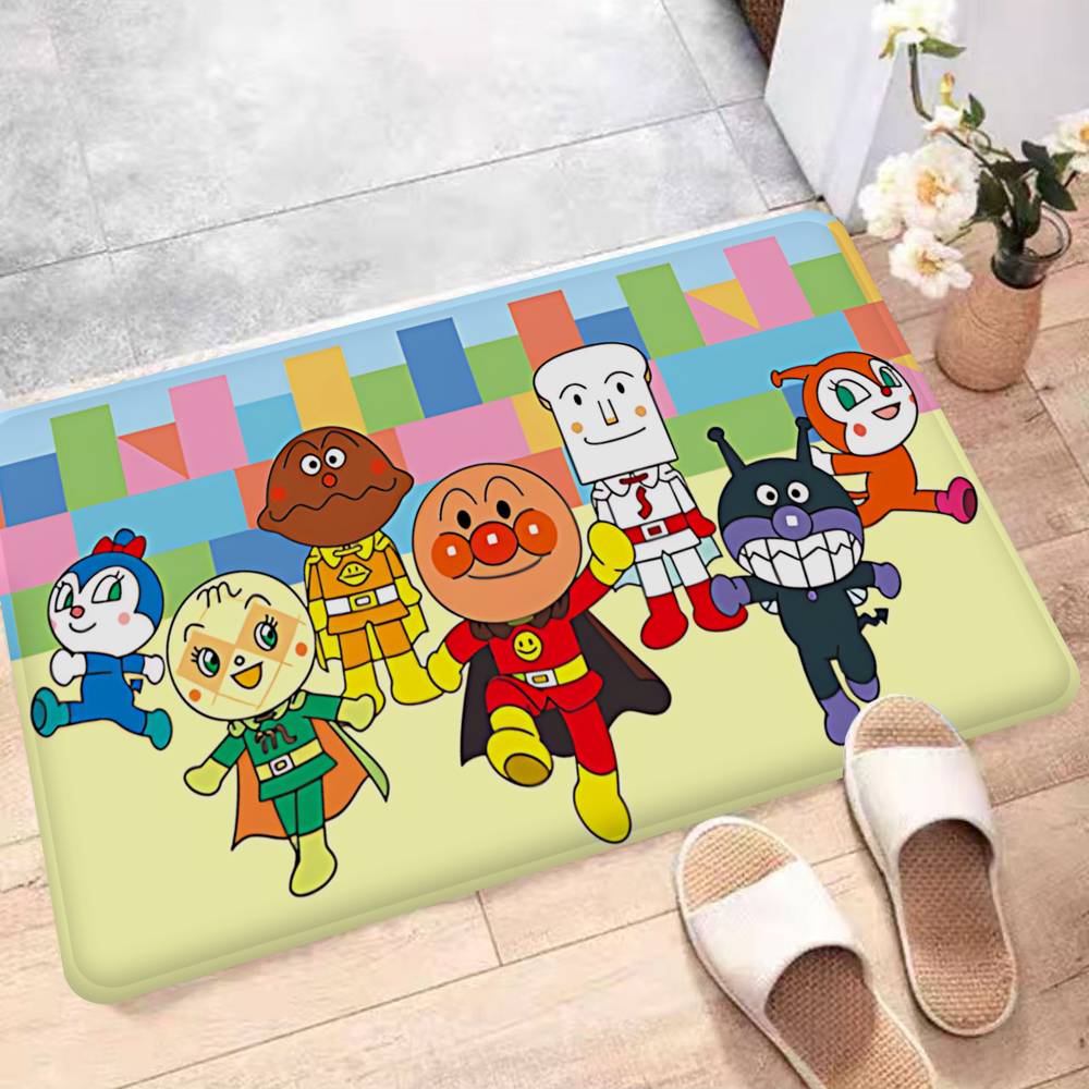 Classic Anime A-Anpanman-Cartoon Kitchen Mat Kids Room Bedroom Decoration Balcony Anti-Slip Doormat Living Room Alfombra