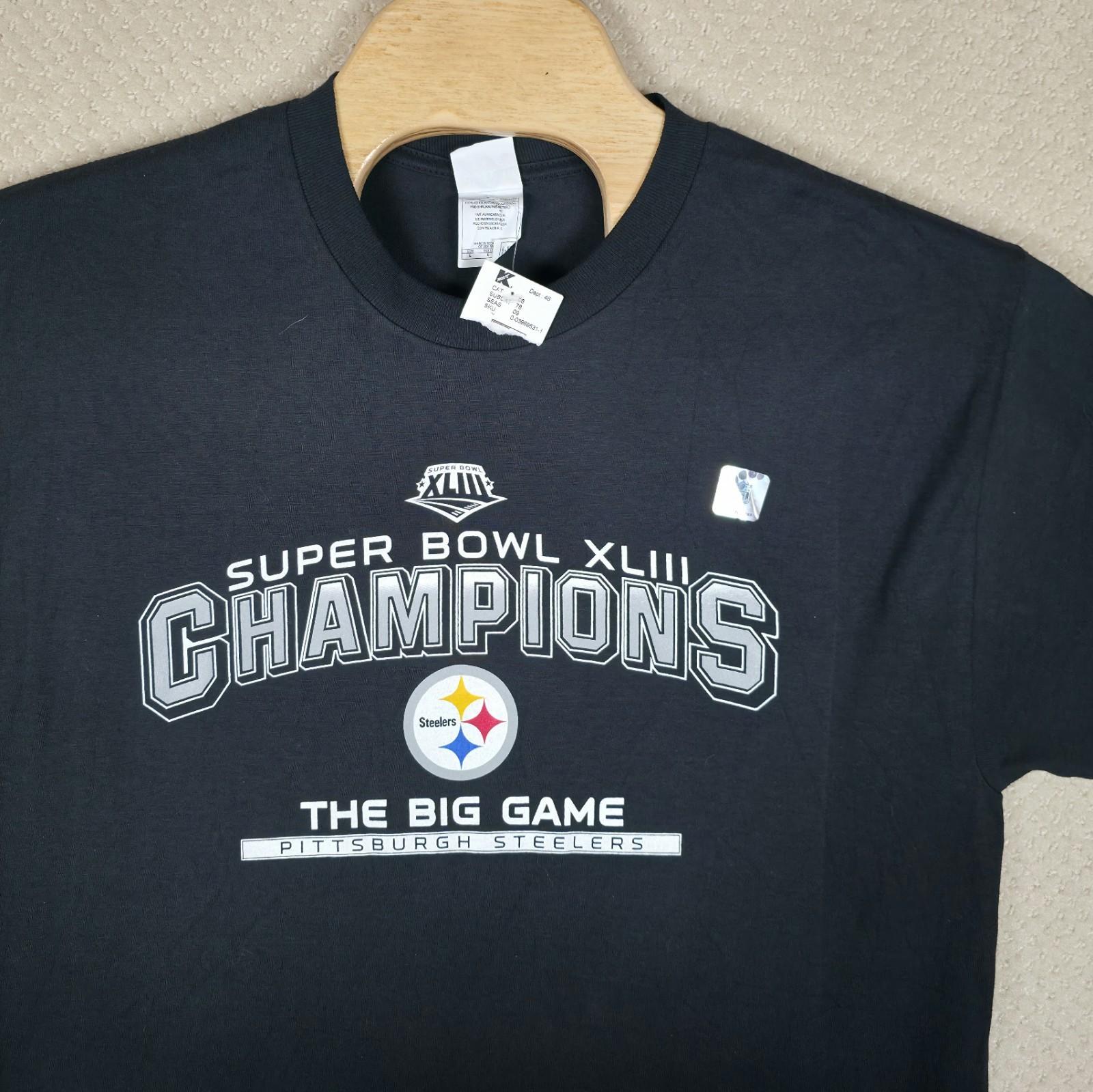New Pittsburgh Steelers Super Bowl Champions Shirt Large Mens NFL Football XLIII Unisex T-Shirt XL