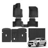 Smabee Left Drive for Volvo XC60 2018-2024 Fuel TPE Car All- Weather Floor Mats Trunk Pad Foot Liner Cargo Accessories Black