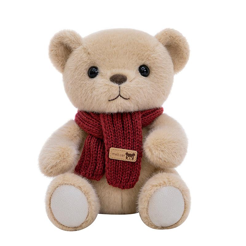 Desenho Animado Bonito Cachecol Urso Boneca Desenho Animado Panda Pequeno Brinquedo de Pelúcia 8 Polegadas Boneca Máquina de Pegar Presente