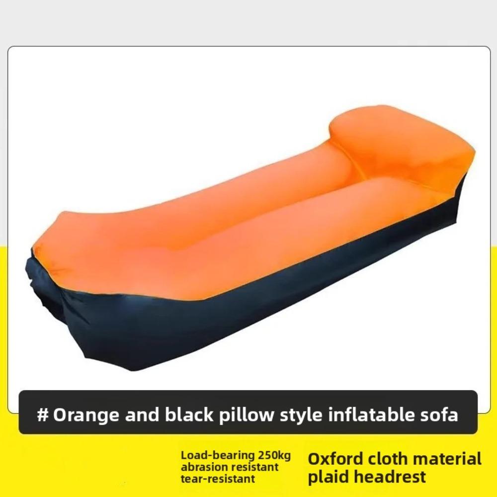Air Sun Inflatable Lounger Outdoor Portable Blow Up Sofa Bag Banana Camping Chair Inflatable Air Bed Beanbag