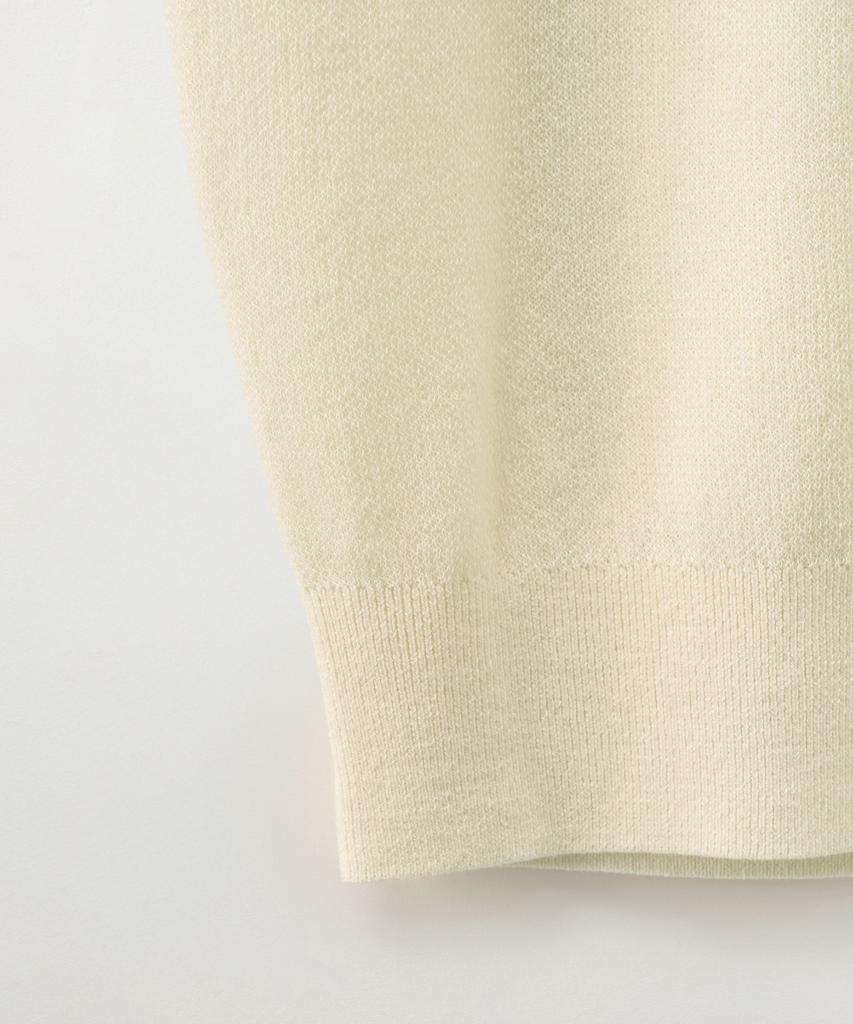 Seteo (W) Lightweight Crew Neck Half Knit Cream