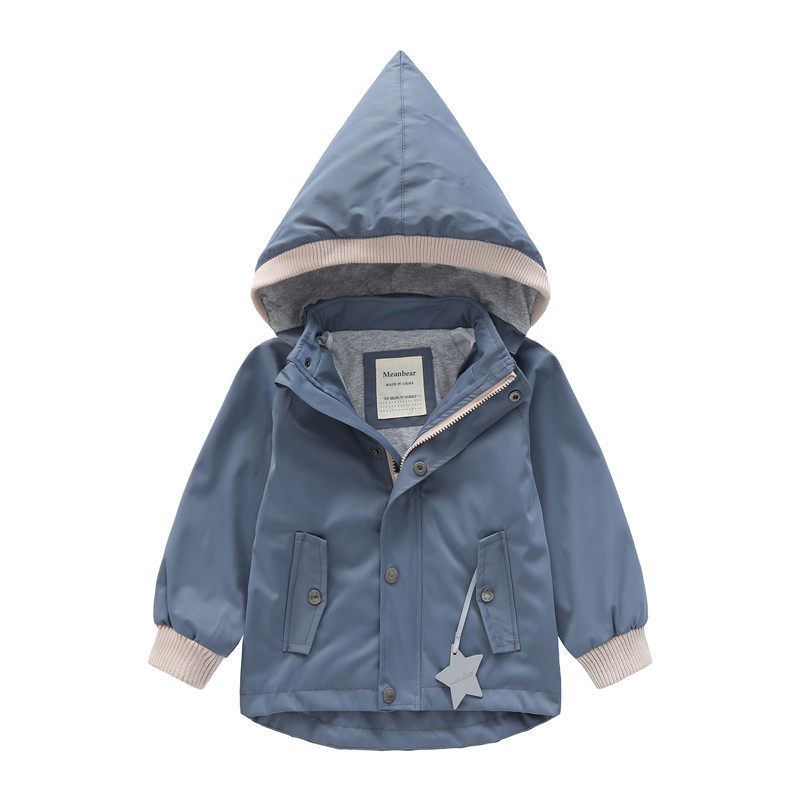 Children's Jacket Detachable Windproof and Rainproof Hat